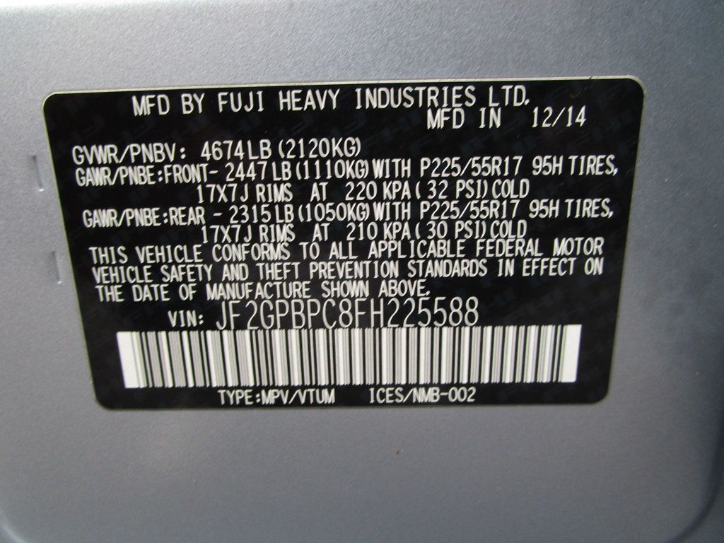 2015 Subaru XV Crosstrek Hybrid 5dr Touring - 22913662 - 33