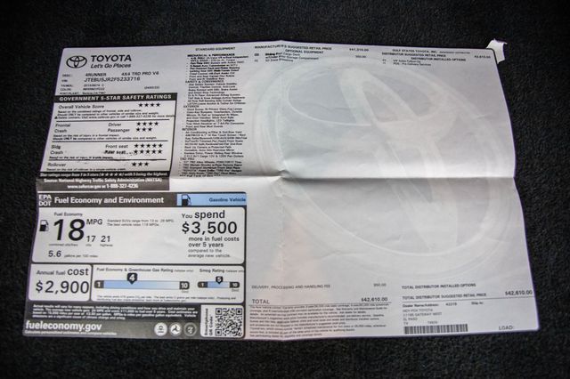 2015 Toyota 4Runner 4WD 4dr V6 TRD Pro - 22949145 - 41