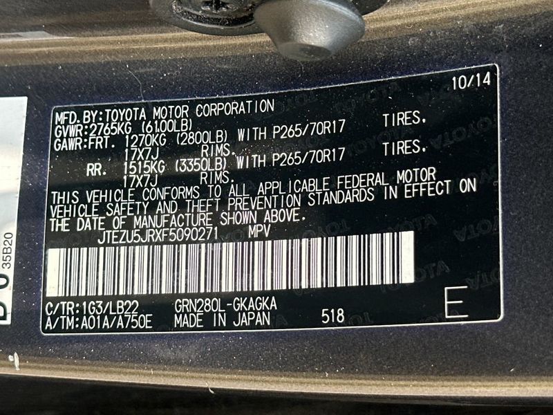 2015 Toyota 4Runner RWD 4dr V6 SR5 Premium - 23029686 - 21