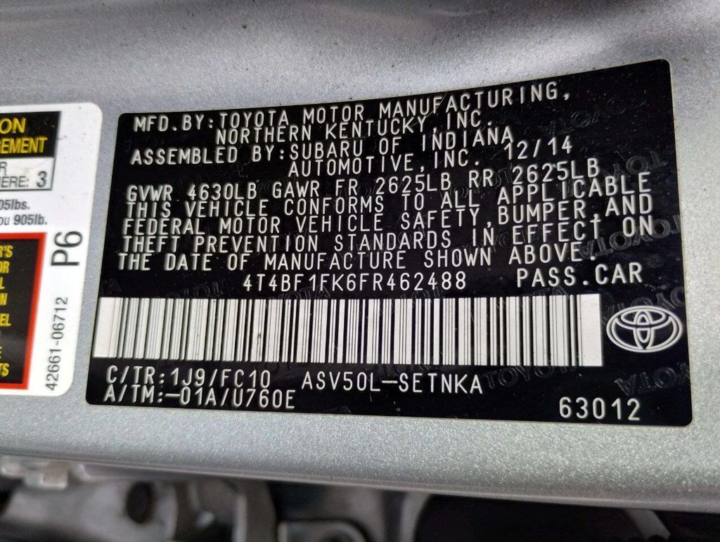 2015 Toyota Camry 4dr Sedan I4 Automatic LE - 22931351 - 35