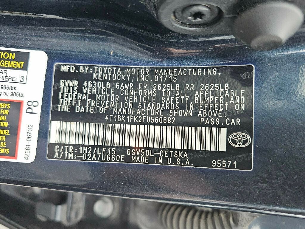 2015 Toyota Camry 4dr Sedan V6 Automatic XSE - 22981287 - 38