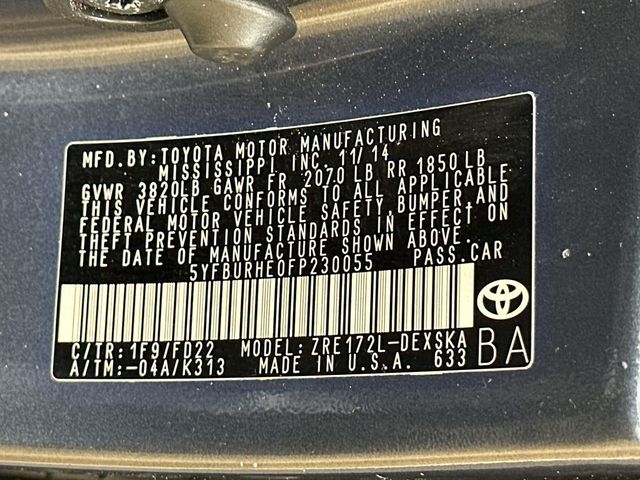 2015 Toyota Corolla 4dr Sedan Automatic L - 23028306 - 20