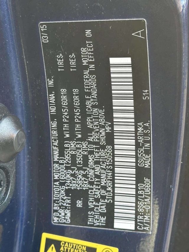 2015 Toyota Highlander AWD 4dr V6 XLE - 22940955 - 11