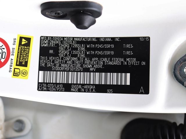 2015 Toyota Highlander Hybrid AWD 4dr Limited Platinum - 22930393 - 38