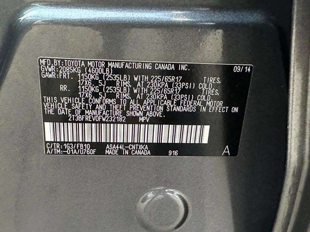 2015 Toyota RAV4 AWD 4dr LE - 22949706 - 26