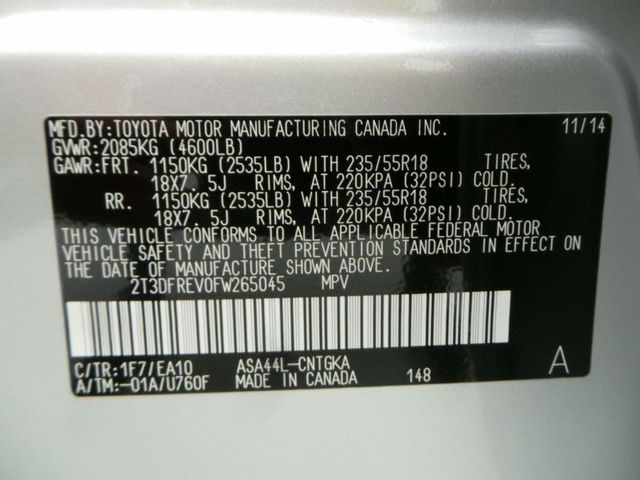 2015 Toyota RAV4 AWD 4dr Limited - 15400187 - 10