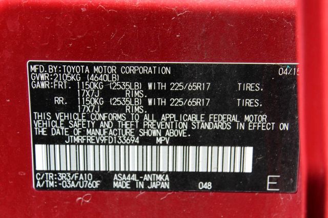 2015 Toyota RAV4 AWD 4dr XLE - 22921270 - 26