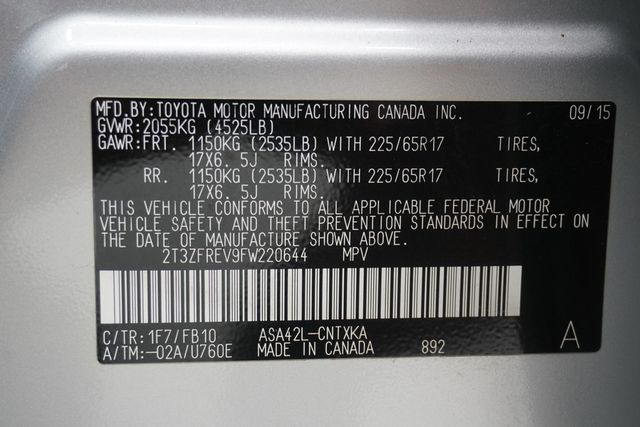 2015 Toyota RAV4 FWD 4dr LE - 22997331 - 27