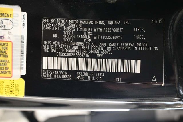 2015 Toyota Sienna 5dr 7-Passenger Van LE FWD Mobility - 23007965 - 21