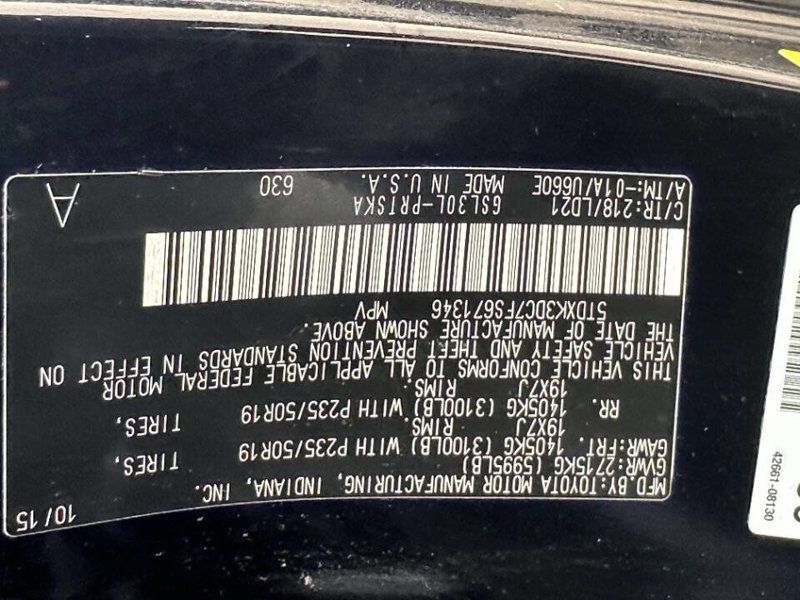 2015 Toyota Sienna 5dr 8-Passenger Van SE FWD - 23022356 - 23