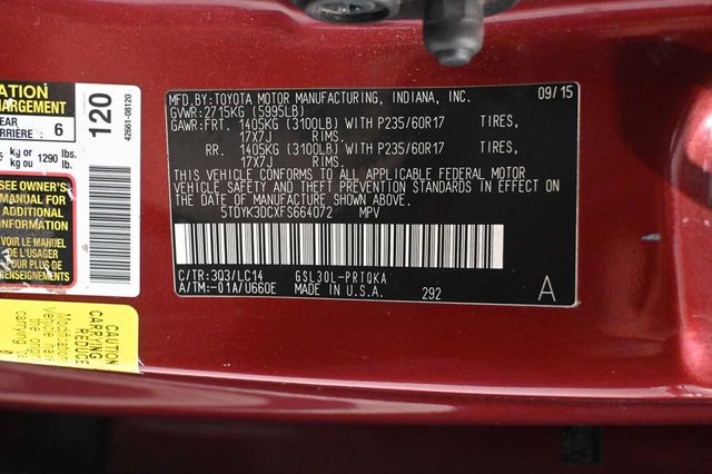 2015 Toyota Sienna XLE Mobility Handicap Van - 23023781 - 37
