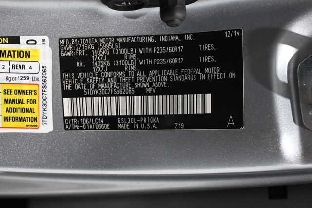 2015 Toyota Sienna XLE Premium Mobility Handicap Van - 23087048 - 35