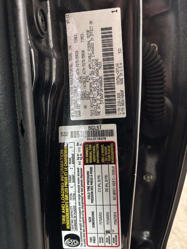 2015 Toyota Tundra Double Cab 5.7L FFV V8 6-Spd AT LTD (Natl) - 22965026 - 39