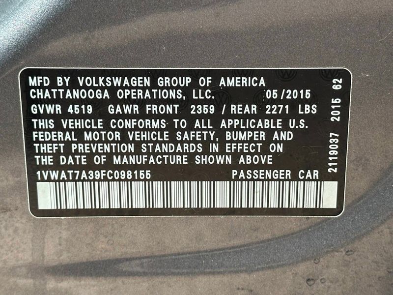 2015 Volkswagen Passat 4dr Sedan 1.8T Automatic Limited Edition PZEV - 22928587 - 20