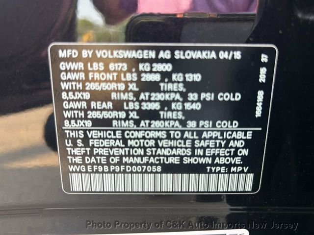 2015 Volkswagen Touareg 4dr V6 Lux - 23064884 - 55