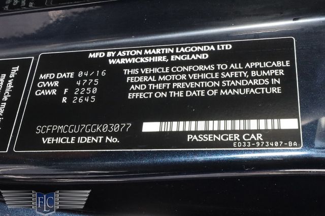 2016 Aston Martin Vanquish 2dr Volante - 23035599 - 29