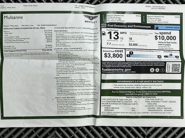 2016 Bentley Mulsanne 4dr Sedan - 22991527 - 8