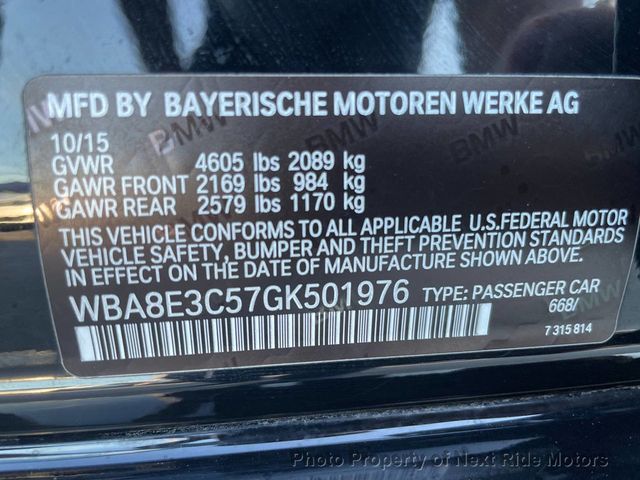 2016 BMW 3 Series 2016 BMW 328I XDRIVE SPORT 2.0L 4D SEDAN SERVICED 615-730-9991 - 23036201 - 25