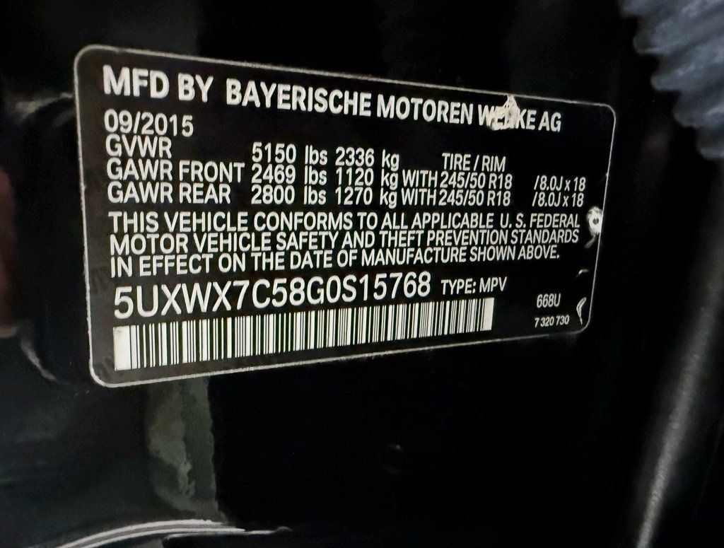 2016 BMW X3 xDrive35i - 22952268 - 45
