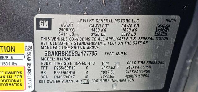 2016 Buick Enclave FWD 4dr Leather - 22996714 - 10