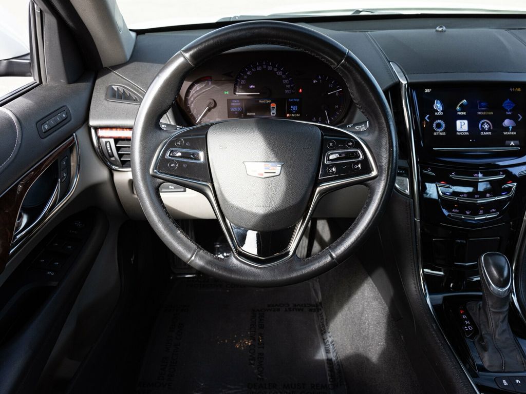 2016 Cadillac ATS Sedan Sun and Sound Package, Crystal White Tricoat, Luxury Preferred - 22976167 - 45