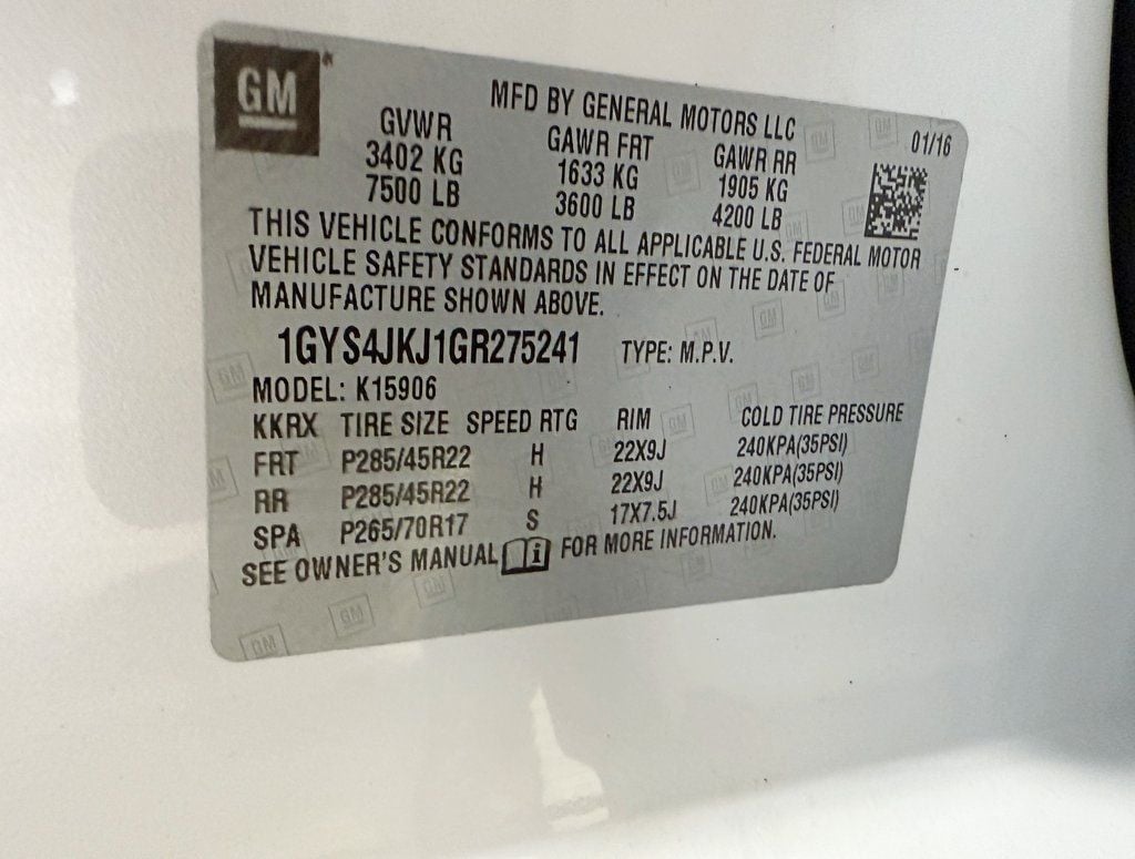 2016 Cadillac Escalade ESV 4WD 4dr Premium Collection - 22960869 - 55