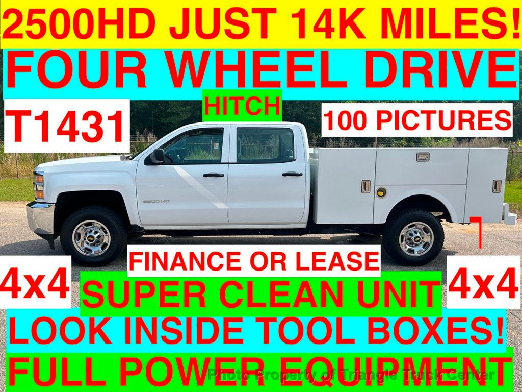 2016 Chevrolet 2500HD JUST 14k MLES! 4x4 CREW CAB UTILITY! +SUPER CLEAN UNIT! FINANCE OR LEASE! - 22040768 - 0