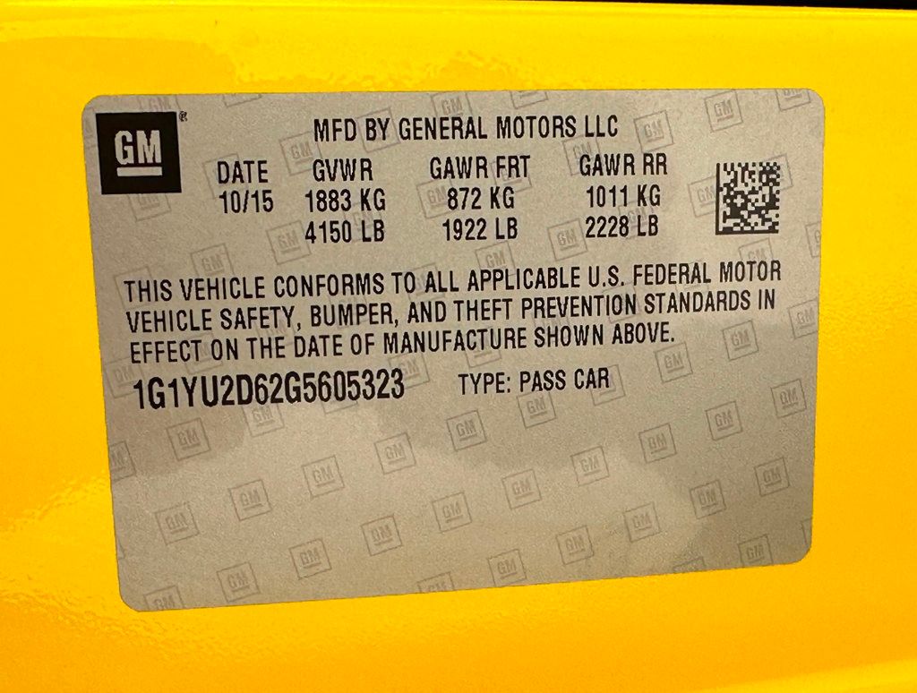 2016 Chevrolet Corvette ZO6 Coupe w/3lz - 22982771 - 45