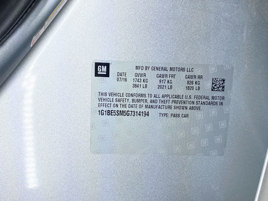 2016 Chevrolet CRUZE 4dr Sedan Automatic LT - 22943791 - 54