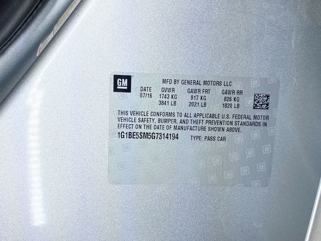 2016 Chevrolet CRUZE 4dr Sedan Automatic LT - 22943791 - 54