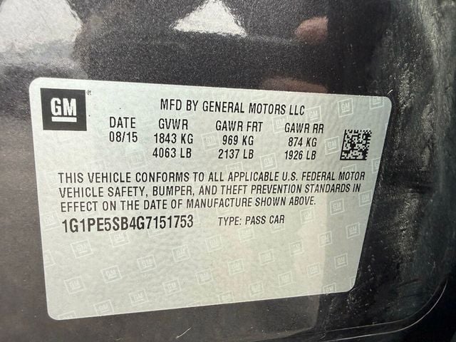 2016 Chevrolet Cruze Limited 4dr Sedan Automatic LT w/1LT - 22995295 - 25