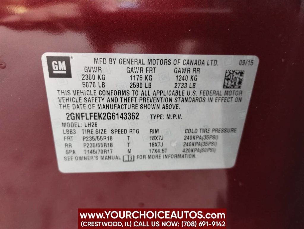 2016 Chevrolet Equinox AWD 4dr LT - 22854065 - 37