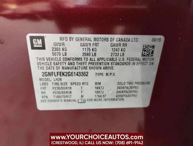 2016 Chevrolet Equinox AWD 4dr LT - 22991742 - 21