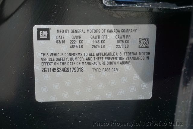 2016 Chevrolet Impala 4dr Sedan LTZ w/2LZ CARPLAY NAVI REAR CAM PANORAMIC ROOF LEATHER - 23029508 - 36