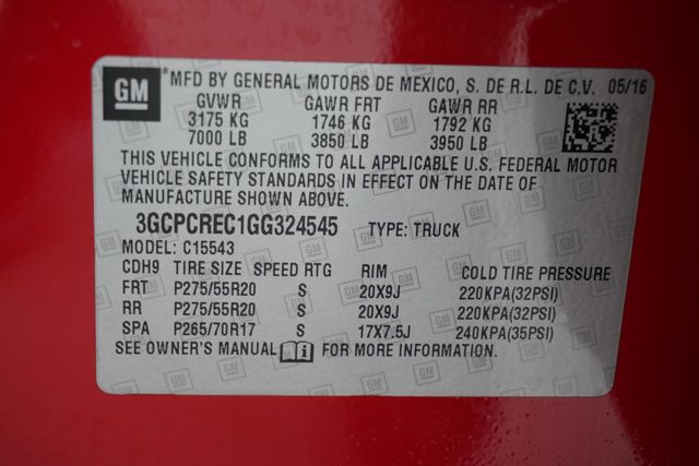 2016 Chevrolet Silverado 1500 2WD Crew Cab 143.5" LT w/1LT - 22949998 - 25