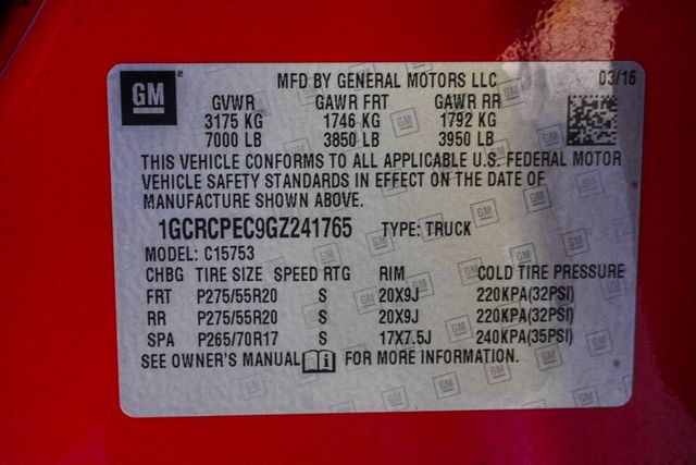 2016 Chevrolet Silverado 1500 2WD Double Cab 143.5" Custom - 22953342 - 23