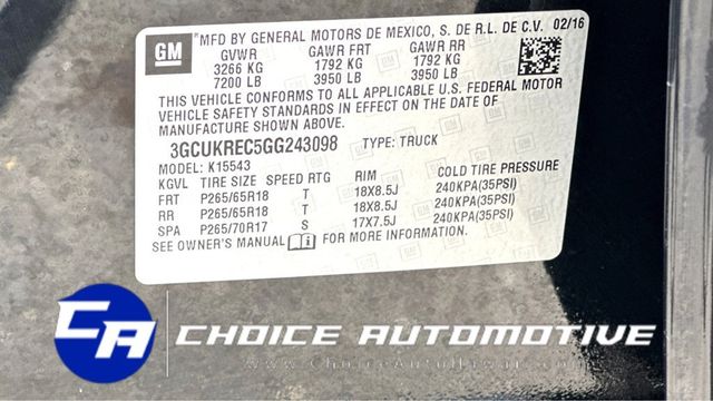 2016 Chevrolet Silverado 1500 4WD Crew Cab 143.5" LT w/1LT - 22362565 - 26