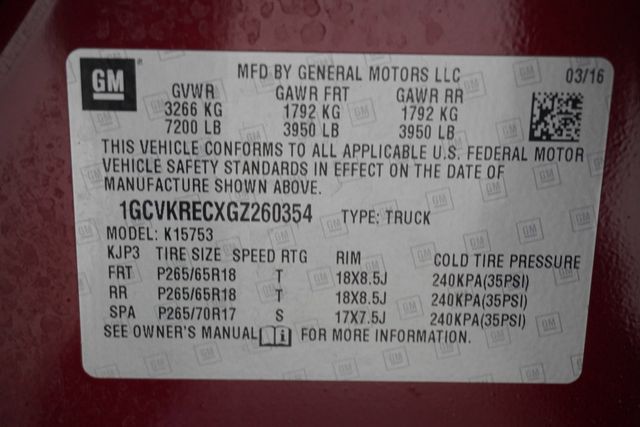 2016 Chevrolet Silverado 1500 4WD Double Cab 143.5" LT w/2LT - 22941112 - 25