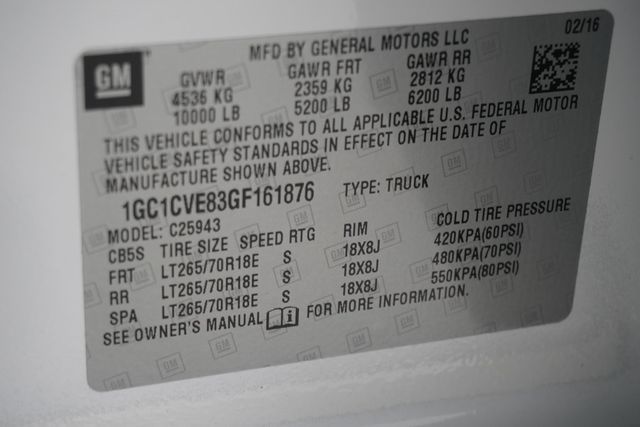 2016 Chevrolet Silverado 2500HD 2WD Crew Cab 167.7" LT - 22933726 - 25