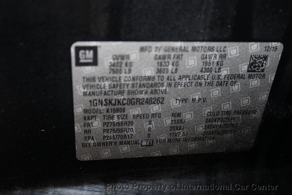 2016 Chevrolet Suburban 4WD 4dr 1500 LTZ - 22946931 - 32