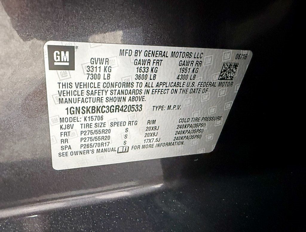 2016 Chevrolet Tahoe 4WD 4dr LT - 22944569 - 56