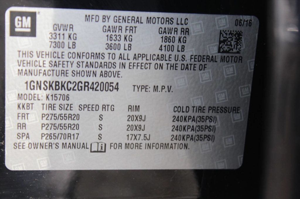 2016 Chevrolet Tahoe 4WD 4dr LT - 22897000 - 34