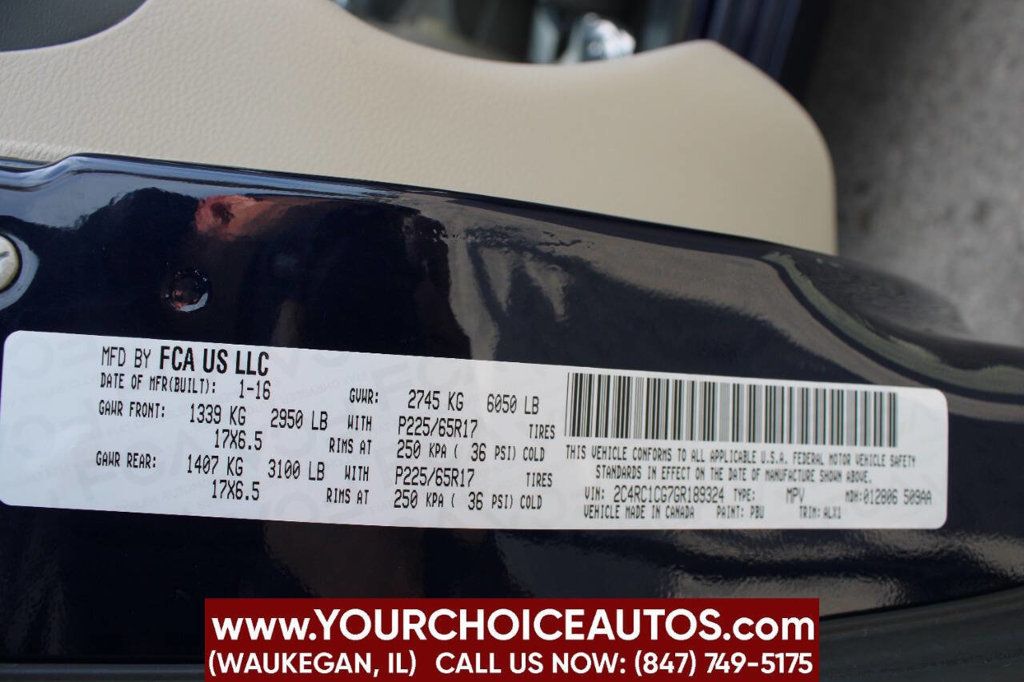 2016 Chrysler Town & Country Touring L 4dr Mini Van - 22913934 - 30