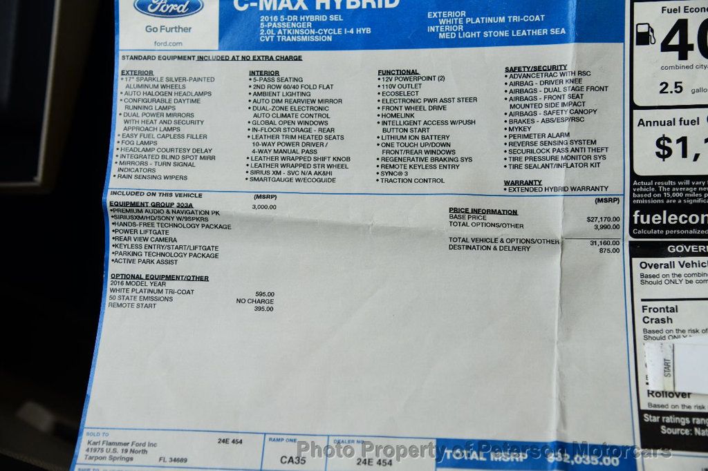 2016 Ford C-Max Hybrid 5dr Hatchback SEL - 22284056 - 47
