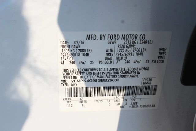 2016 Ford Edge 4dr SE AWD - 22894125 - 28