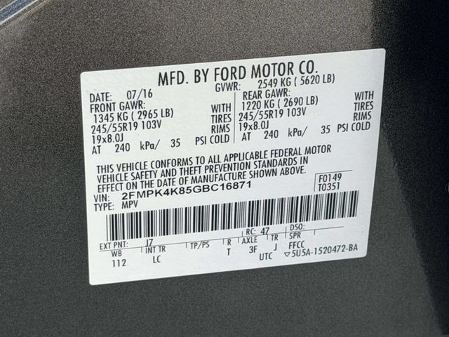 2016 Ford Edge 4dr Titanium AWD - 23037728 - 21