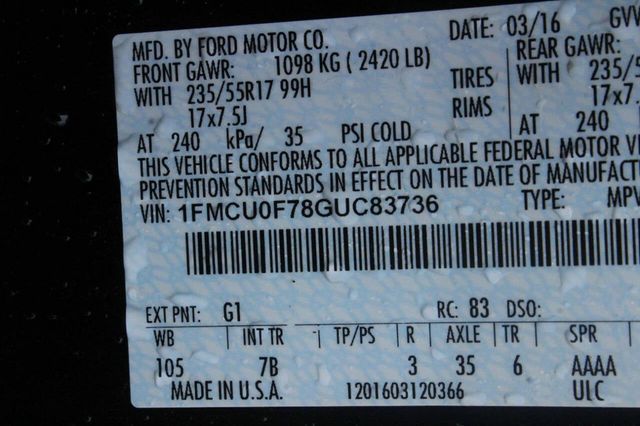 2016 Ford Escape FWD 4dr S - 23003243 - 7