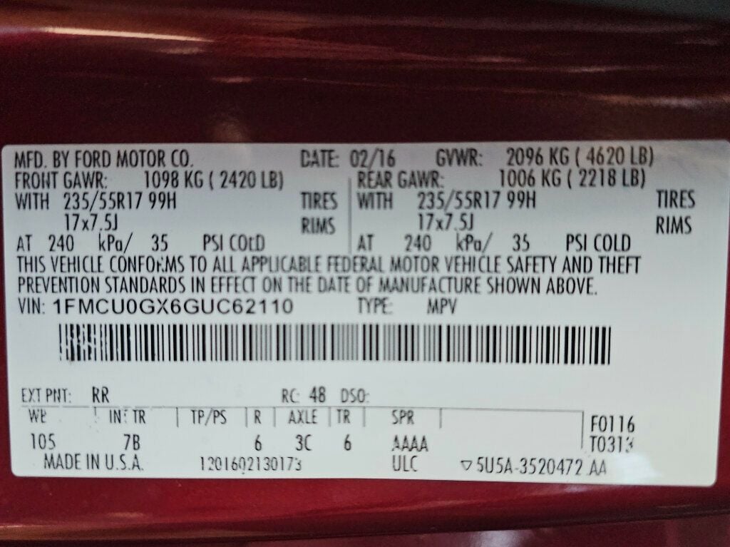 2016 Ford Escape FWD 4dr SE - 22983265 - 38