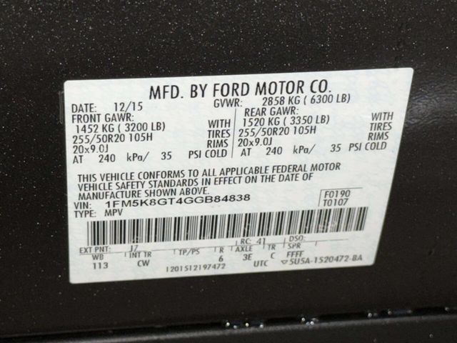 2016 Ford Explorer 4WD 4dr Sport - 22985774 - 16