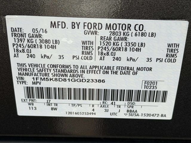 2016 Ford Explorer 4WD 4dr XLT - 22963903 - 18